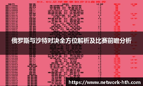 俄罗斯与沙特对决全方位解析及比赛前瞻分析
